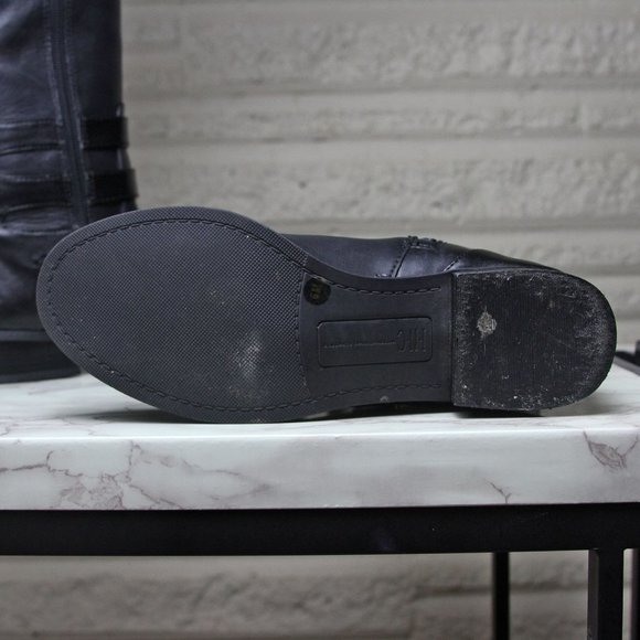 INC Tall Black Riding Leather Boots, size 6 - Picture 4 of 7